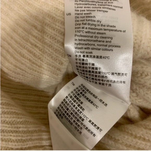 SANDRO PARIS Cream Cowl Neck Sweater size 3 - Picture 7 of 7